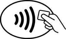 Hand Swiping a credit card image