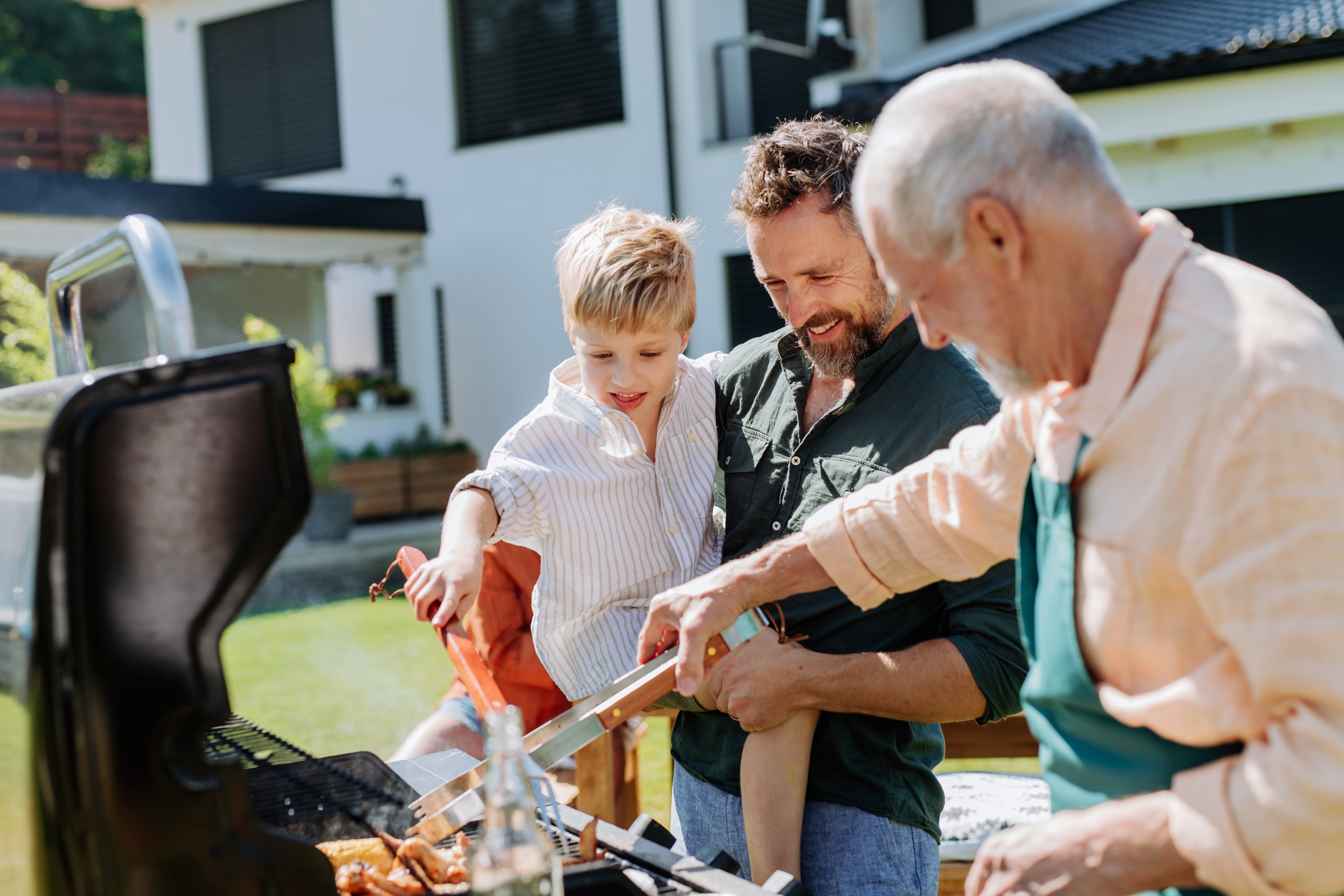 A family spending time together